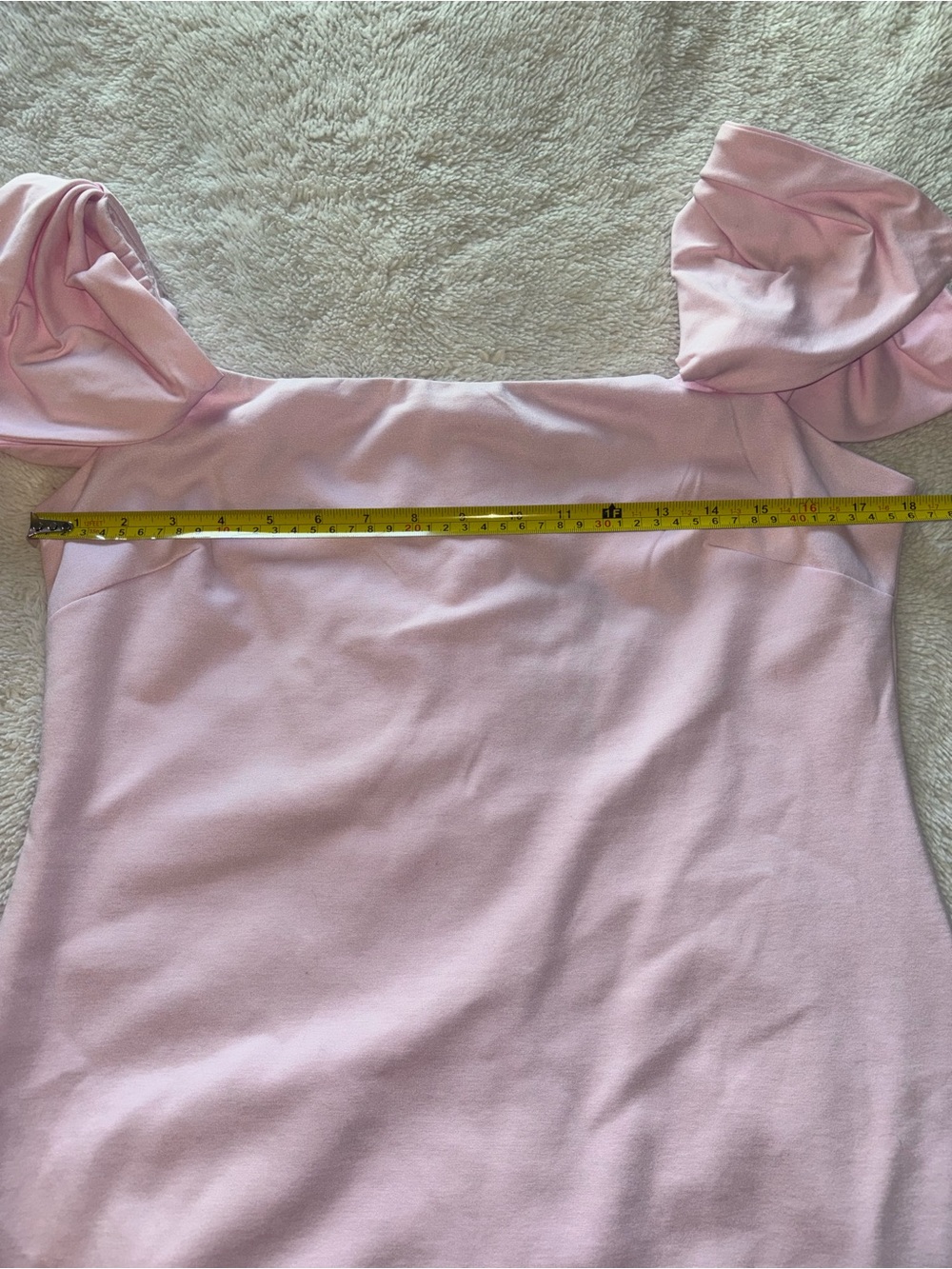 Wild Fable Light Pink Off the Shoulder Bow Short Sleeve Mini A-Line Dress - Picture 5 of 8